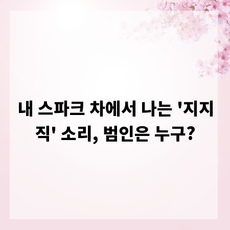 내 스파크 차에서 나는 '지지직' 소리, 범인은 누구?
