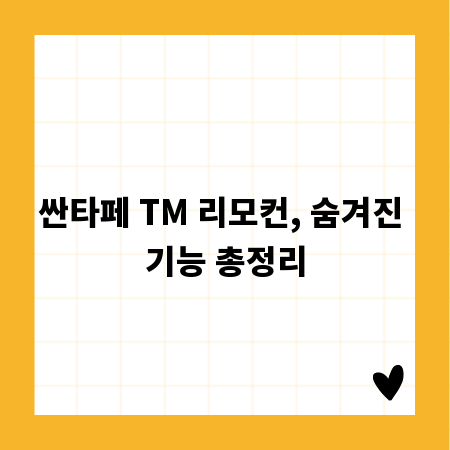 싼타페 TM 리모컨, 숨겨진 기능 총정리