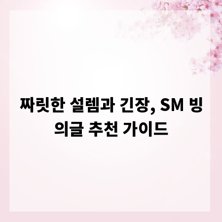 짜릿한 설렘과 긴장, SM 빙의글 추천 가이드