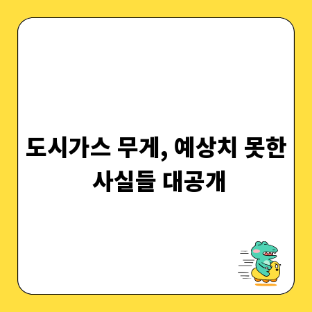 도시가스 무게, 예상치 못한 사실들 대공개