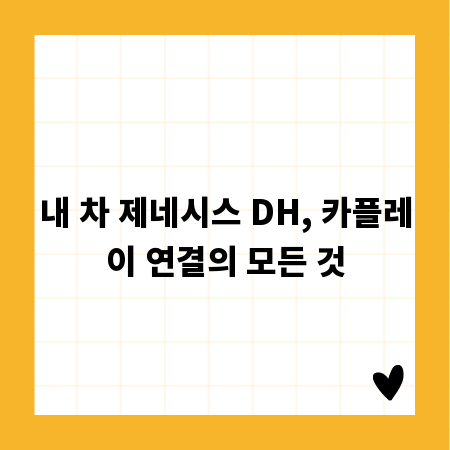 내 차 제네시스 DH, 카플레이 연결의 모든 것