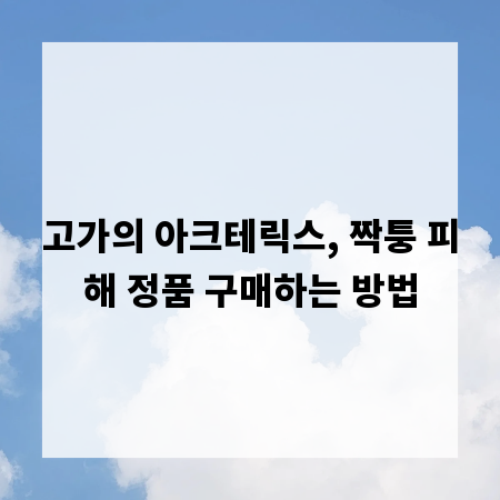 고가의 아크테릭스, 짝퉁 피해 정품 구매하는 방법