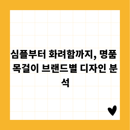 심플부터 화려함까지, 명품 목걸이 브랜드별 디자인 분석