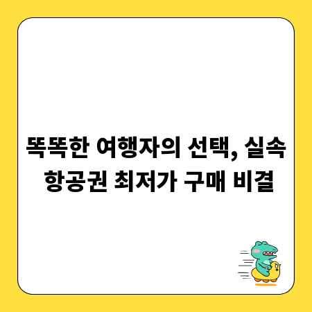 똑똑한 여행자의 선택, 실속 항공권 최저가 구매 비결