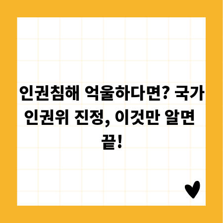 인권침해 억울하다면? 국가인권위 진정, 이것만 알면 끝!