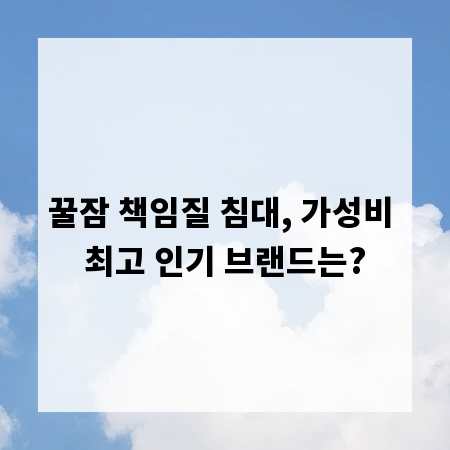 꿀잠 책임질 침대, 가성비 최고 인기 브랜드는?
