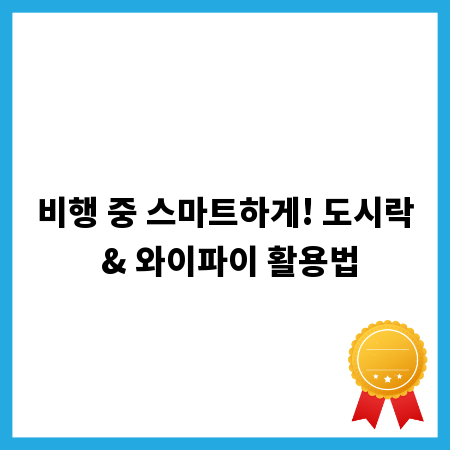 비행 중 스마트하게! 도시락 & 와이파이 활용법