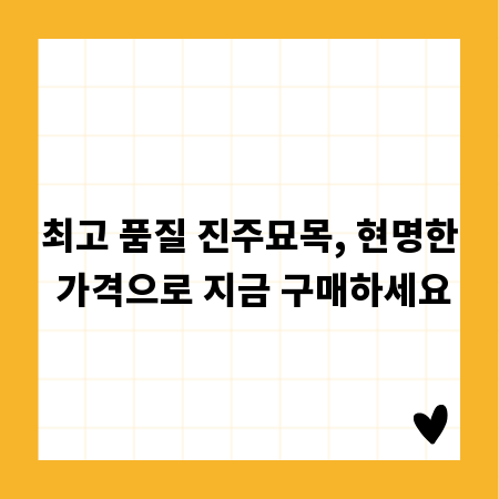 최고 품질 진주묘목, 현명한 가격으로 지금 구매하세요