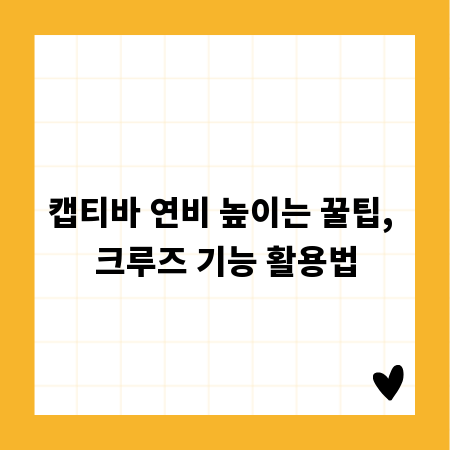 캡티바 연비 높이는 꿀팁, 크루즈 기능 활용법