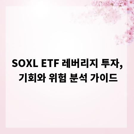 SOXL ETF 레버리지 투자, 기회와 위험 분석 가이드