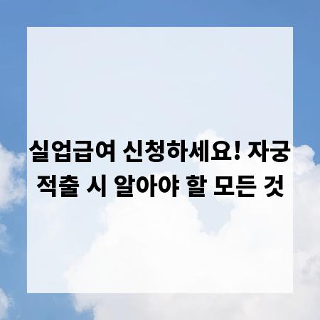 실업급여 신청하세요! 자궁적출 시 알아야 할 모든 것