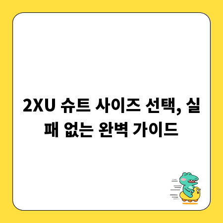 2XU 슈트 사이즈 선택, 실패 없는 완벽 가이드