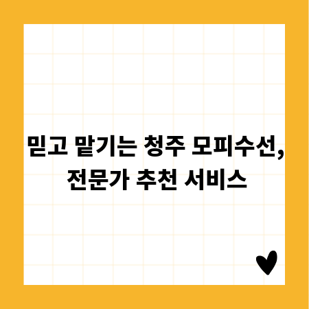 믿고 맡기는 청주 모피수선, 전문가 추천 서비스