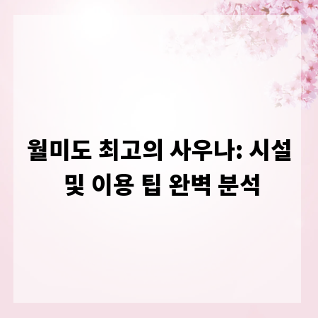 월미도 최고의 사우나: 시설 및 이용 팁 완벽 분석