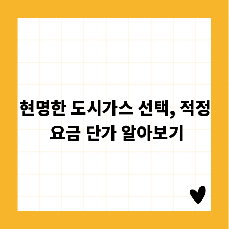 현명한 도시가스 선택, 적정 요금 단가 알아보기