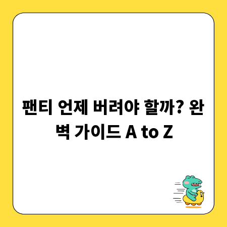 팬티 언제 버려야 할까? 완벽 가이드 A to Z