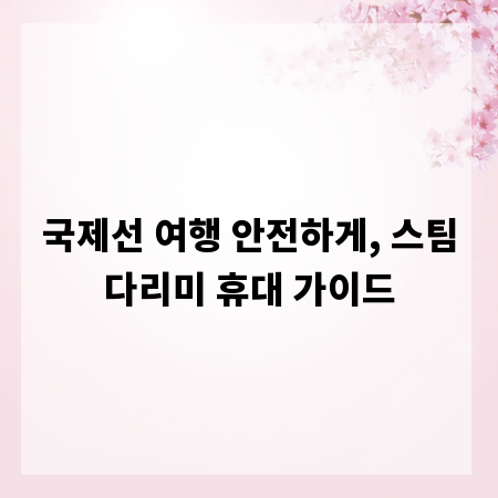 국제선 여행 안전하게, 스팀다리미 휴대 가이드