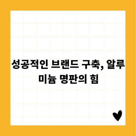 성공적인 브랜드 구축, 알루미늄 명판의 힘