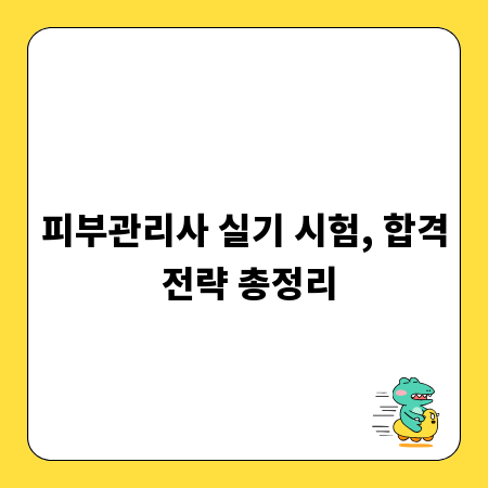 피부관리사 실기 시험, 합격 전략 총정리