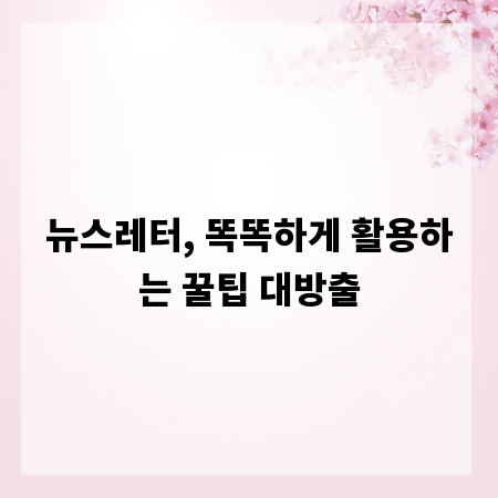 뉴스레터, 똑똑하게 활용하는 꿀팁 대방출