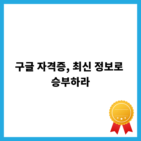 구글 자격증, 최신 정보로 승부하라