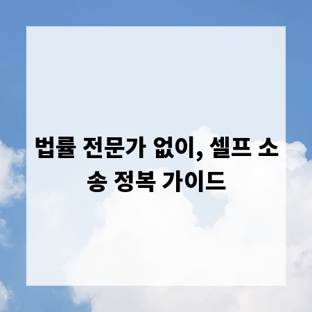 법률 전문가 없이, 셀프 소송 정복 가이드