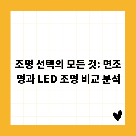 조명 선택의 모든 것: 면조명과 LED 조명 비교 분석