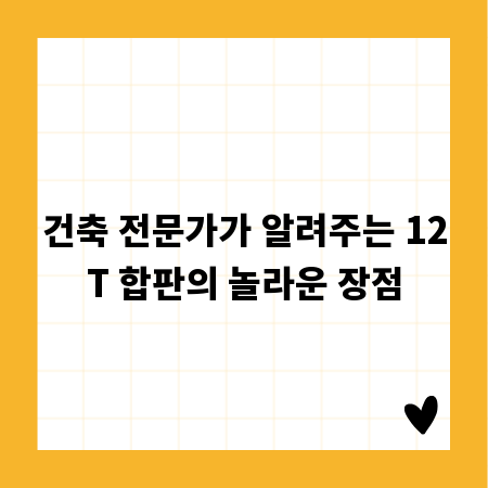 건축 전문가가 알려주는 12T 합판의 놀라운 장점